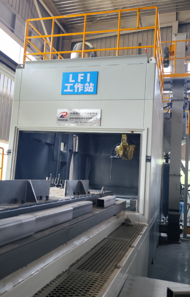 房山无尘环保自动喷砂机，车间更安全更规范